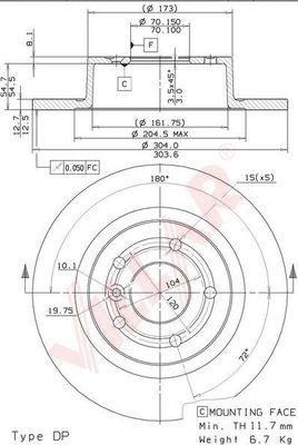 Villar 628.1440 - Brake Disc autospares.lv