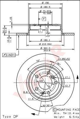 Villar 628.1452 - Brake Disc autospares.lv