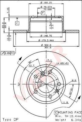 Villar 628.1457 - Brake Disc autospares.lv