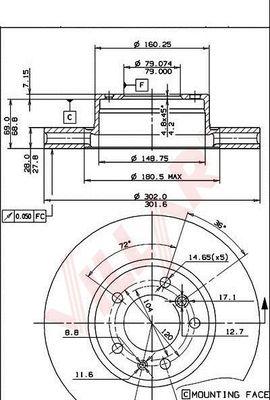 Villar 628.1461 - Brake Disc autospares.lv