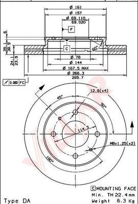 Villar 628.1408 - Brake Disc autospares.lv