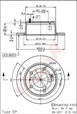 Villar 628.1419 - Brake Disc autospares.lv