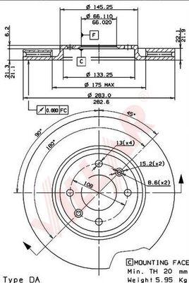 Villar 628.1411 - Brake Disc autospares.lv