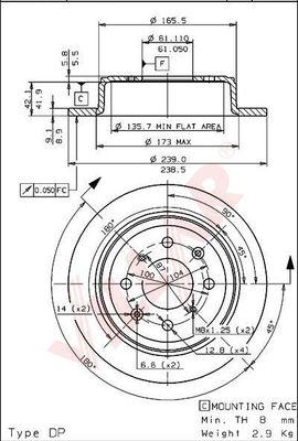 Villar 628.1484 - Brake Disc autospares.lv