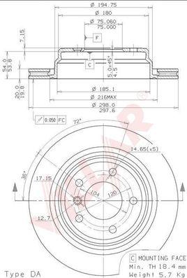 Villar 628.1435 - Brake Disc autospares.lv