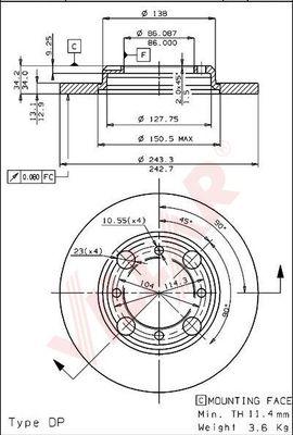 HELLA 8DD 355 101-141 - Brake Disc autospares.lv