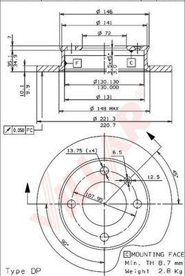 Villar 628.1548 - Brake Disc autospares.lv