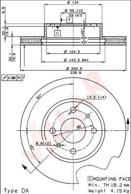 Villar 628.1567 - Brake Disc autospares.lv