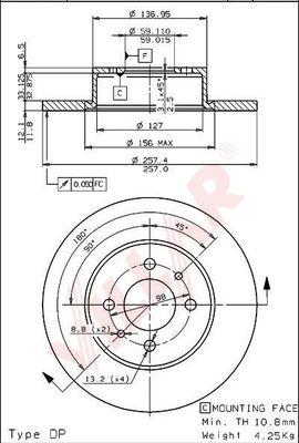 Villar 628.1504 - Brake Disc autospares.lv