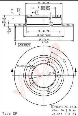 Villar 628.1510 - Brake Disc autospares.lv