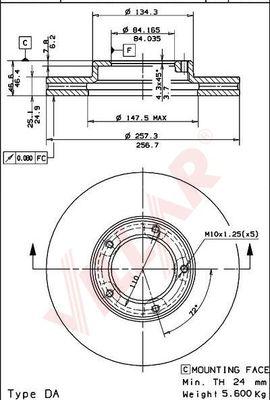 Villar 628.1589 - Brake Disc autospares.lv