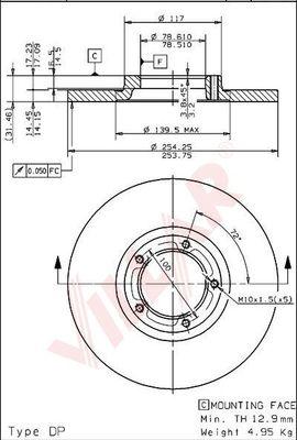 Villar 628.1539 - Brake Disc autospares.lv