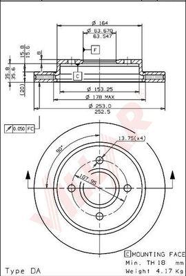 Villar 628.1534 - Brake Disc autospares.lv