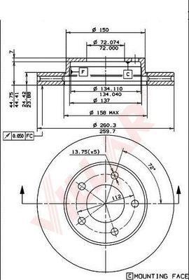 Villar 628.1530 - Brake Disc autospares.lv