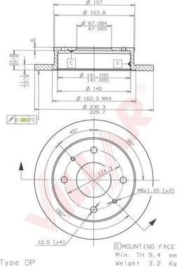 Villar 628.1524 - Brake Disc autospares.lv