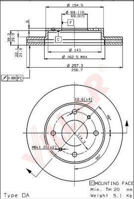 Villar 628.1527 - Brake Disc autospares.lv