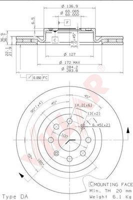 Villar 628.1574 - Brake Disc autospares.lv