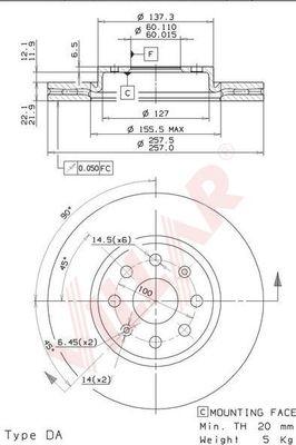 Villar 628.1575 - Brake Disc autospares.lv