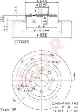 Villar 628.1573 - Brake Disc autospares.lv