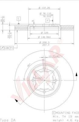 Villar 628.1654 - Brake Disc autospares.lv