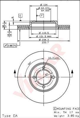 Villar 628.1657 - Brake Disc autospares.lv