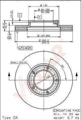 Villar 628.1667 - Brake Disc autospares.lv