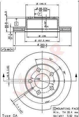 Villar 628.1609 - Brake Disc autospares.lv