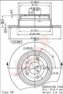 Villar 628.1612 - Brake Disc autospares.lv