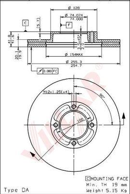 Villar 628.1639 - Brake Disc autospares.lv