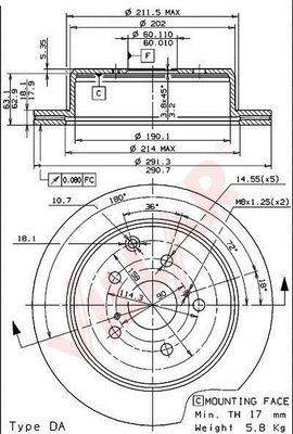 Villar 628.1636 - Brake Disc autospares.lv