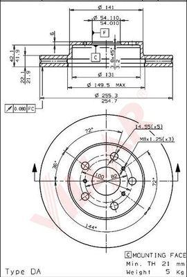 Villar 628.1638 - Brake Disc autospares.lv