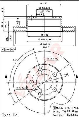 Villar 628.1626 - Brake Disc autospares.lv