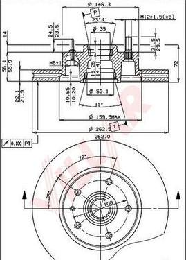 Villar 628.1620 - Brake Disc autospares.lv