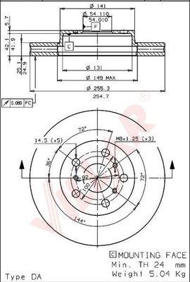 Villar 628.1674 - Brake Disc autospares.lv