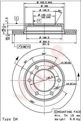 Villar 628.1675 - Brake Disc autospares.lv