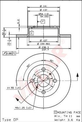 Villar 628.1677 - Brake Disc autospares.lv