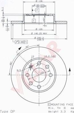 Villar 628.1044 - Brake Disc autospares.lv