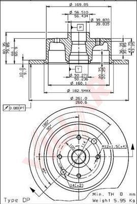 Villar 628.1041 - Brake Disc autospares.lv