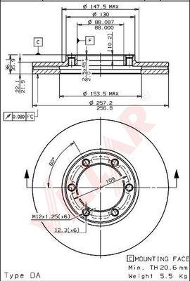 Villar 628.1042 - Brake Disc autospares.lv