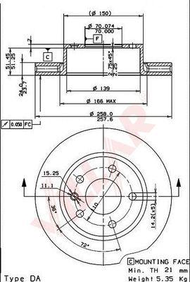 Villar 628.1055 - Brake Disc autospares.lv