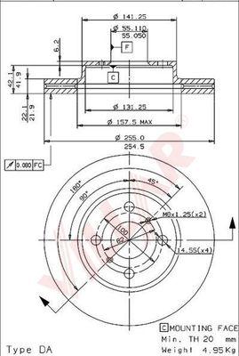 Villar 628.1056 - Brake Disc autospares.lv