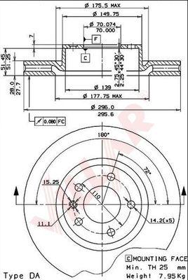 Villar 628.1066 - Brake Disc autospares.lv