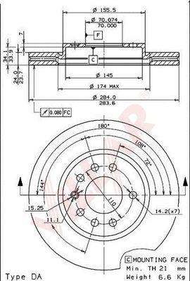 Villar 628.1068 - Brake Disc autospares.lv