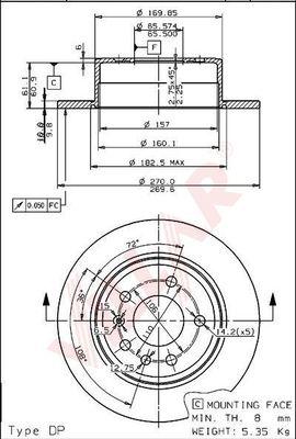 Villar 628.1063 - Brake Disc autospares.lv