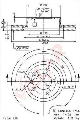 Villar 628.1062 - Brake Disc autospares.lv