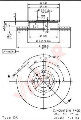 Villar 628.1005 - Brake Disc autospares.lv