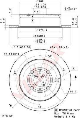 Villar 628.1006 - Brake Disc autospares.lv