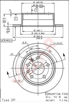 Villar 628.1001 - Brake Disc autospares.lv