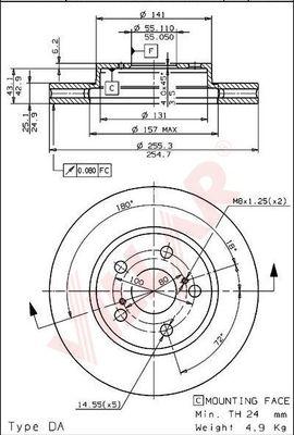 Villar 628.1011 - Brake Disc autospares.lv