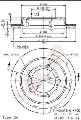 Villar 628.1088 - Brake Disc autospares.lv